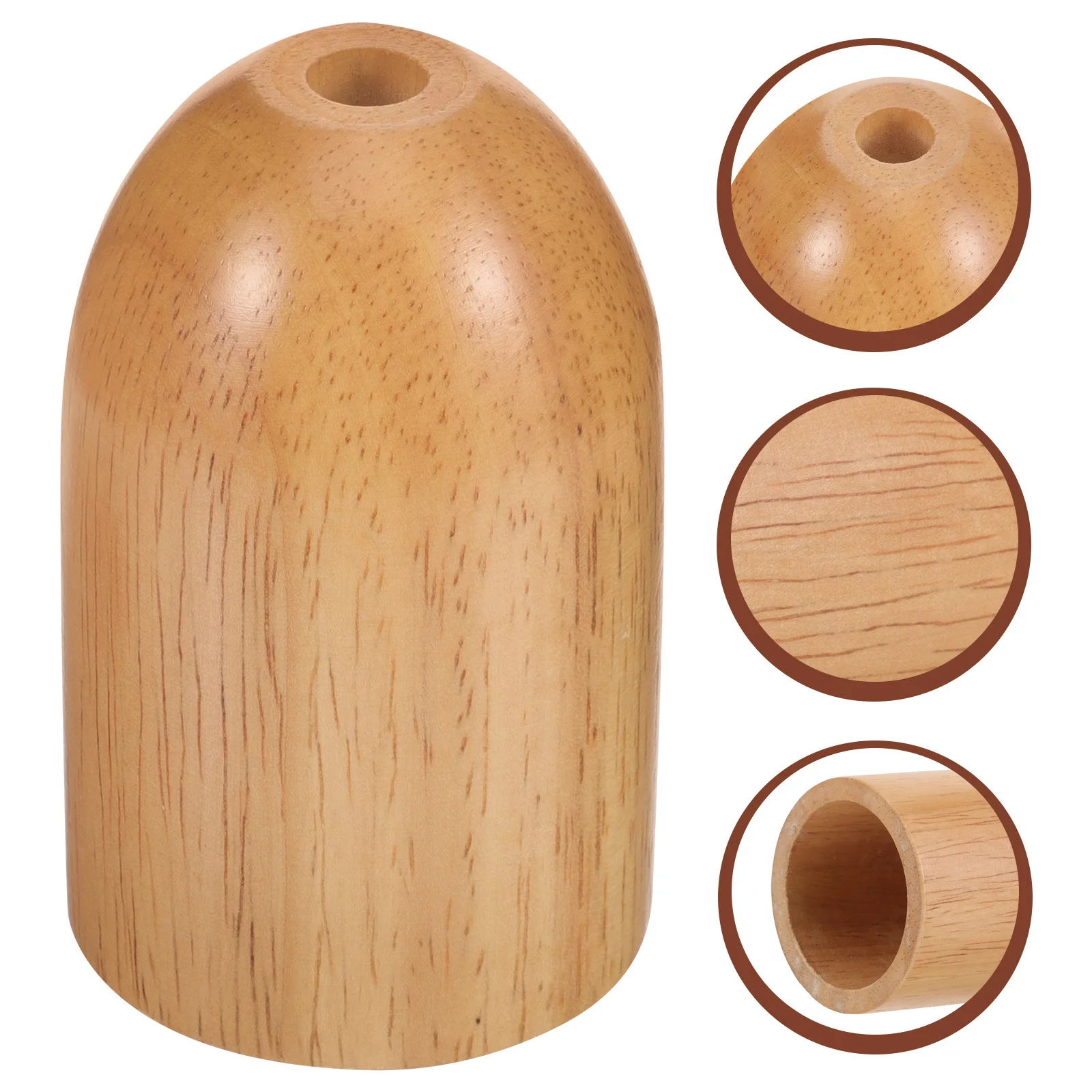 E27 قاعدة مصابيح لتقوم بها بنفسك حامل مصباح الخشب كوب E27 المقبس عاكس الضوء الخشبي المستدير الديكور النهائي لمصابيح أرضية الطاولة #2