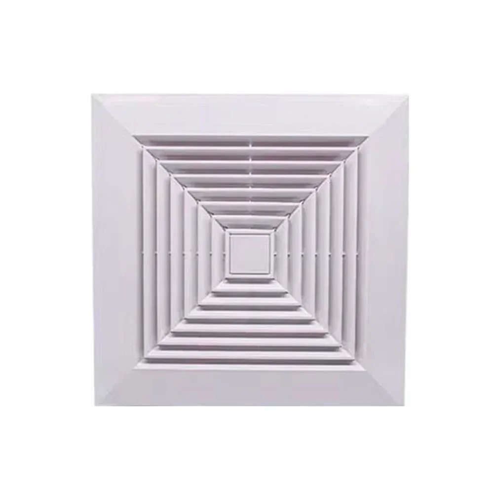 Versatile Vent Diffuser Options Air Conditioning Snap-In Spring Design 150mm Ceiling Diffuser Sleek Square Design