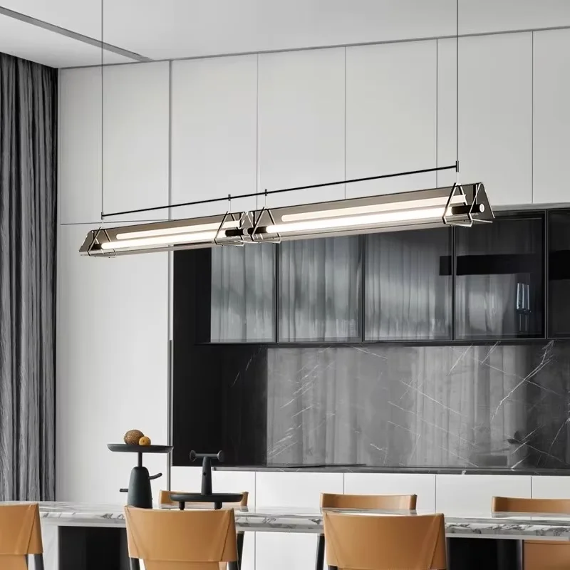 Restaurant Pendant Light Designer Minimalist Post-modern One Letter Office Long Bar Coffee Shop Extra Long Cashier Desk Lamp