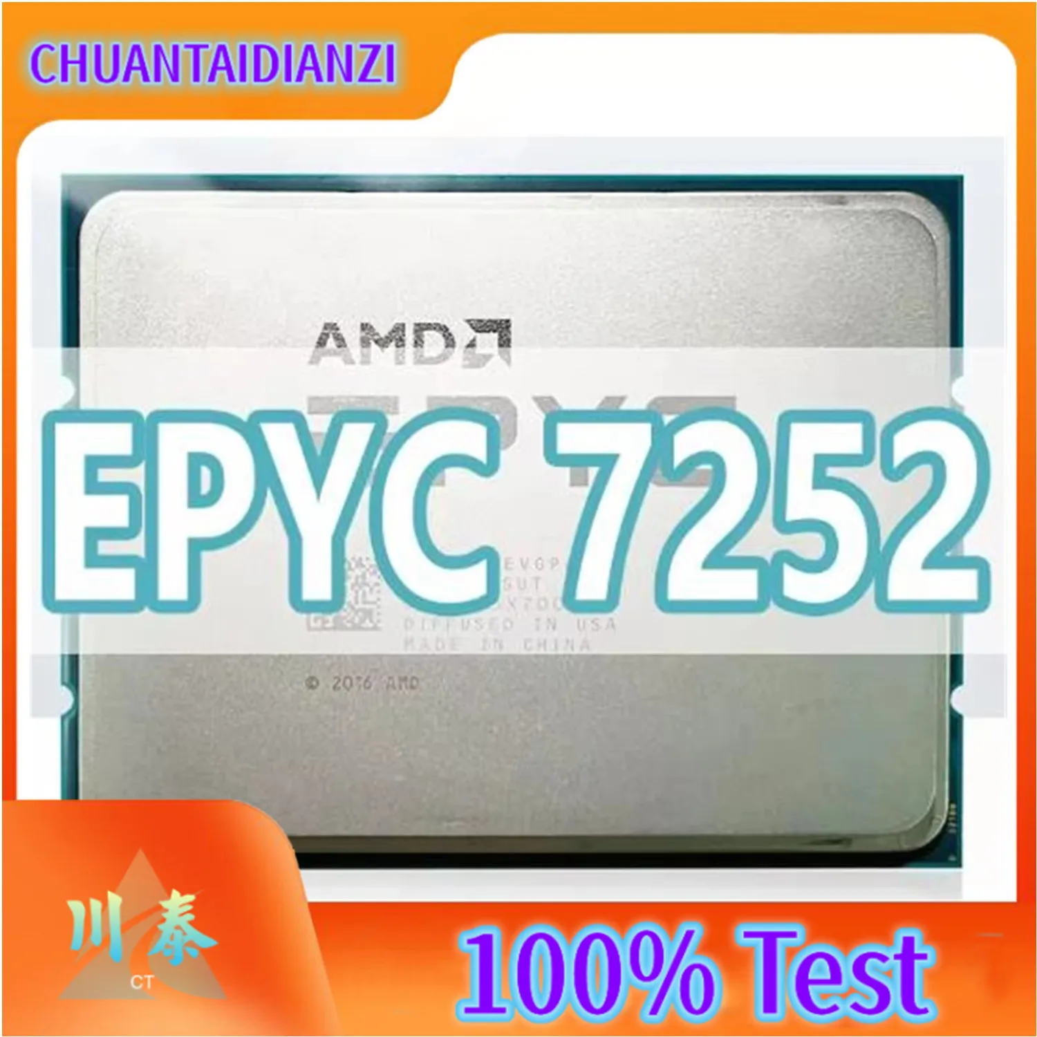 EPYC 7252 CPU 8Cores 16Threads 3.10GHz 64MB 120W DDR4 Socket SP3 FOR H11SSL i h12ssl-i H11DSI motherboard 7252 processor