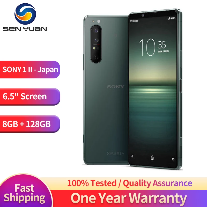 Sony Xperia 1 II 1ii 5G Mobile Phone 6.5'' 8GB+128GB/256GB 12MP*3+8MP Sony xperia 1II CellPhone Octa Core Mobile Phone