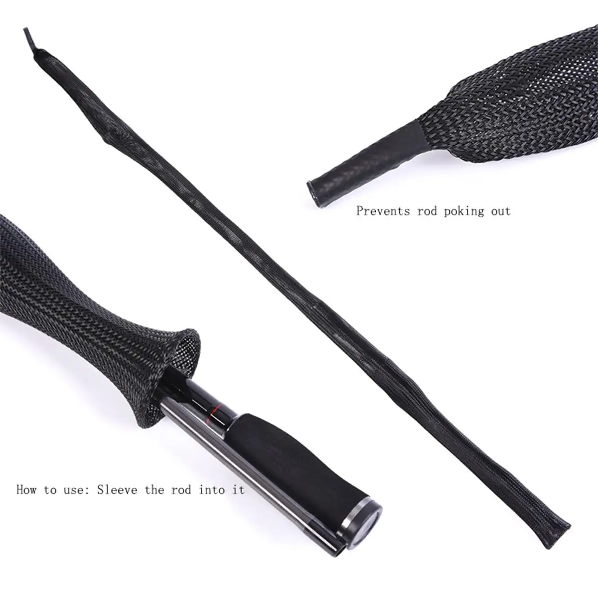 釣り竿編みネット保護カバー釣り道具スピニングキャスティングア - Fishing Rod Ice のレビューと価格