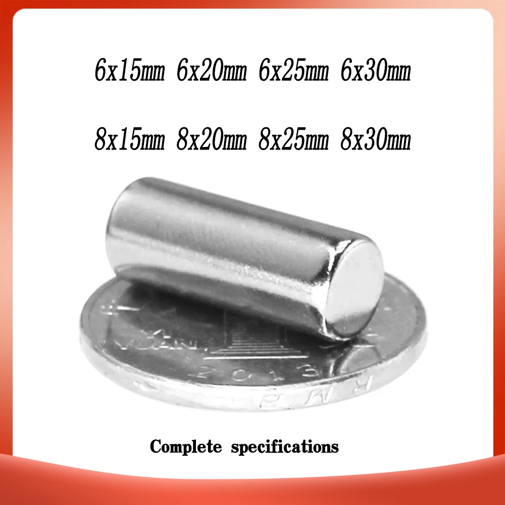 6x20 mm Powerful Magnets 6mmx20mm Permanent Small Round Magnet 6x20mm Neodymium Magnet Super Strong 6*20 mm N35 6x30 8x20 8x30