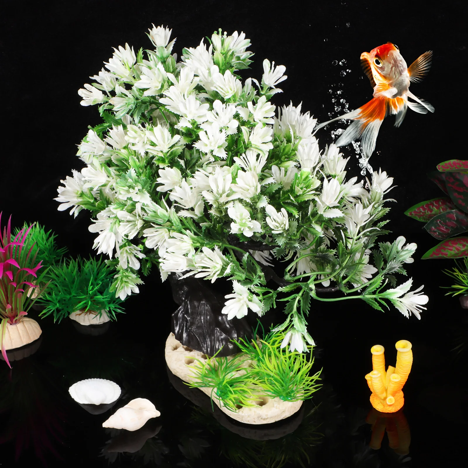 

Artificial Tree Decoration Aquarium Accessories Fish Tank Scenery Simulation Water Plants