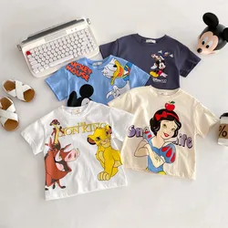 Summer Cool Short Sleeves Lion King Simba Trendy Cartoon Top Boys With Round Neck And Short Sleeves Children's Clothing