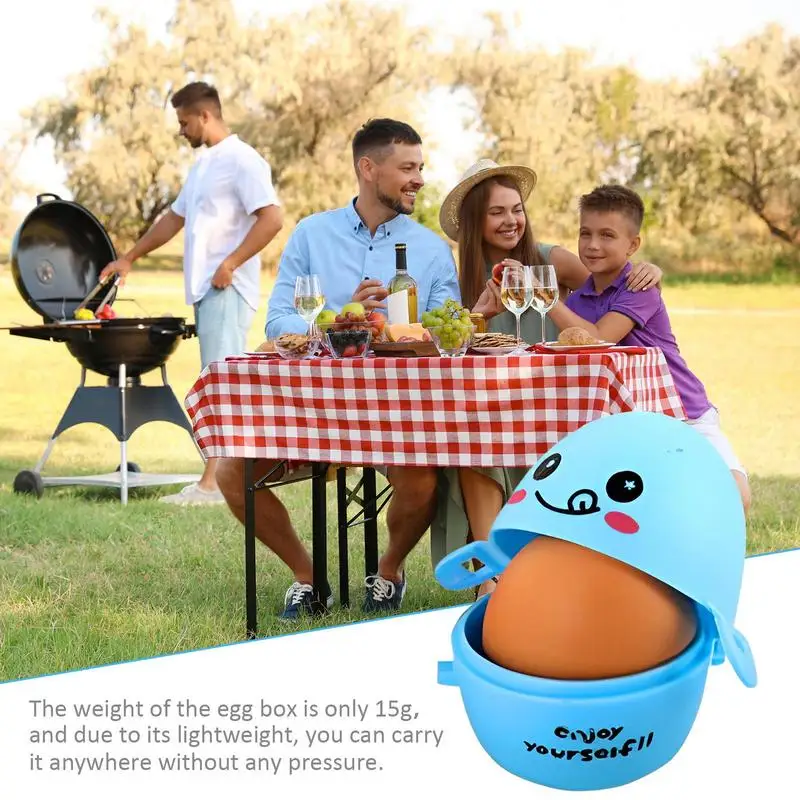 Outdoor Portable Plastic Egg Protection Tray Camping Picnic Egg Storage Box Refrigerator Egg Box Travel Kitchen Accessories