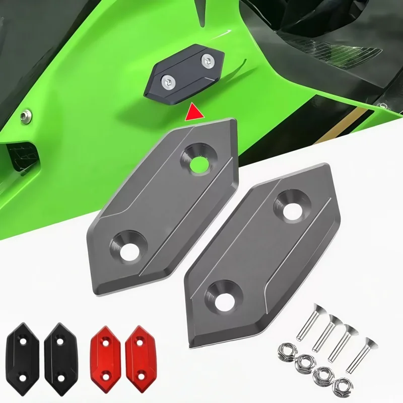 

For Kawasaki ZX-10R ZX10R ZX 10R 2008 2009 2010 Motorcycle rearview mirror base windshield drive eliminator mirror hole cover