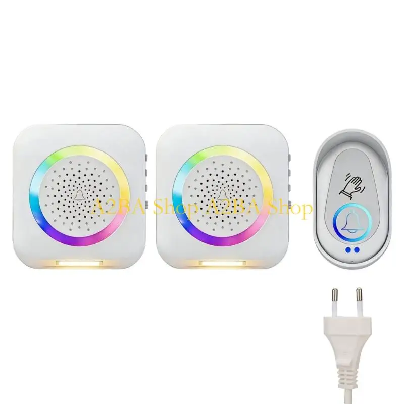 A2BA Innovative Doorbell with Hand Scan Feature & Standard Button Functionality Light ABS for Household Safety