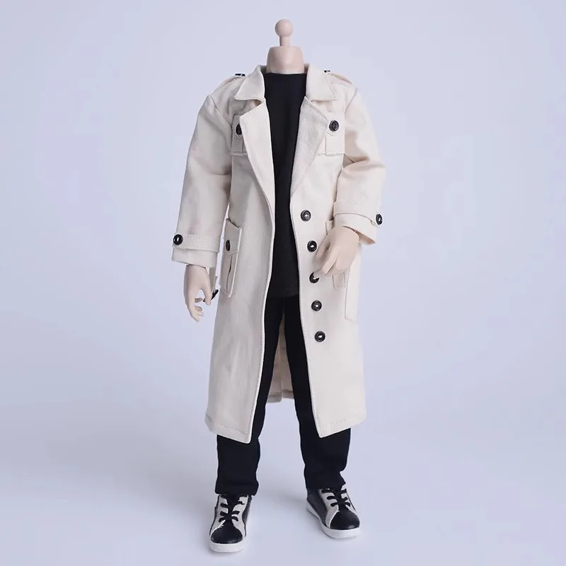 1/6 مقياس أبيض/أسود عصري النمط البريطاني سترة واقية معطف الملابس نموذج ل 12 ''ذكر الجندي عمل أرقام الجسم دمية