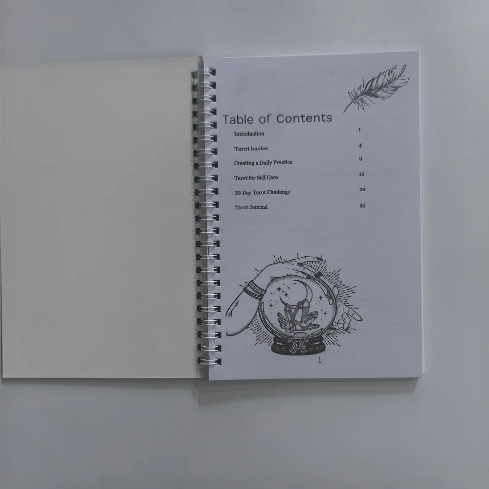 3-in-1 Guided Tarot Workbook For Beginners Introduction To tarot 33-day Challenge Journal English Book