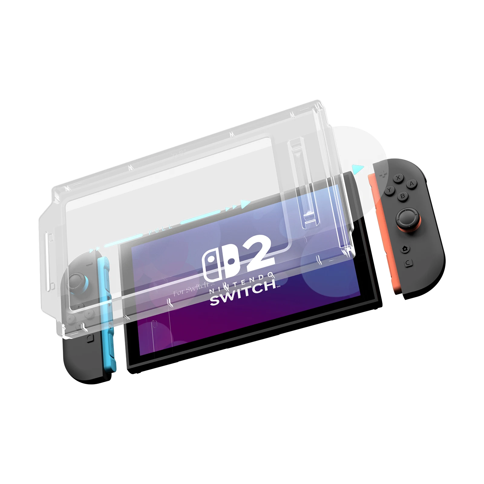 GeekShare Screen Protector Compatible with Switch 2, Dust-Free Alignment Frame, 9H Tempered Film, Bubble-Free, HD Clear