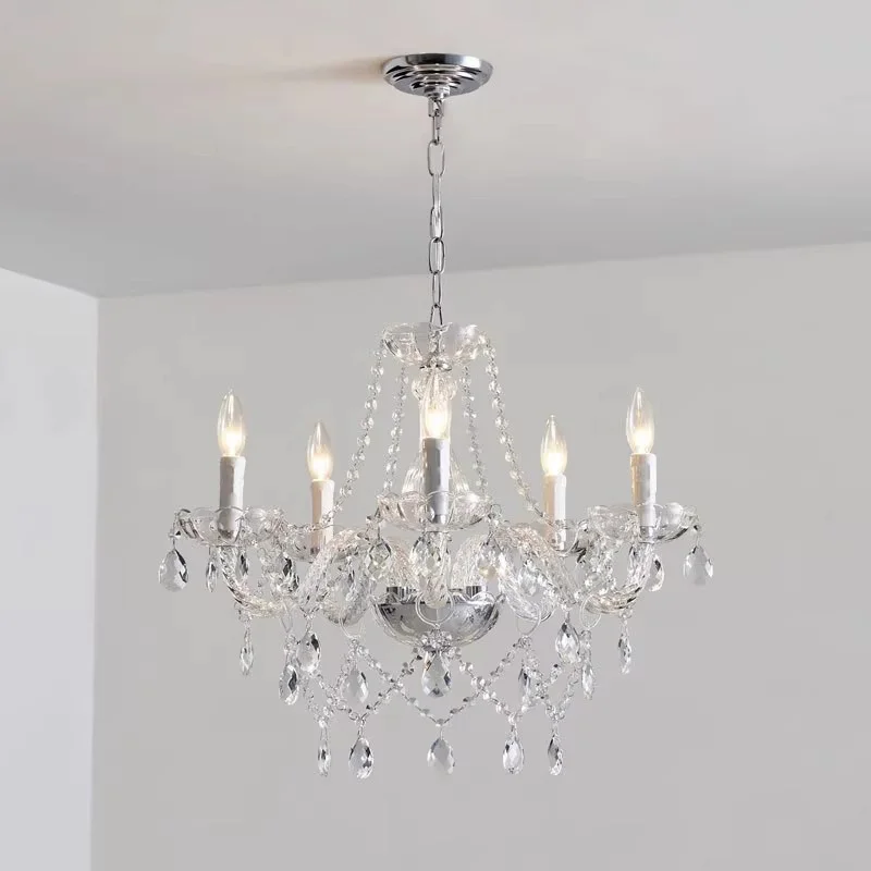 

Europe Luxury Chandelier Lights Crystal Chandeliers Home Decor Loft Living Dining Room Kitchen Pendant Indoor Lighting Fixture