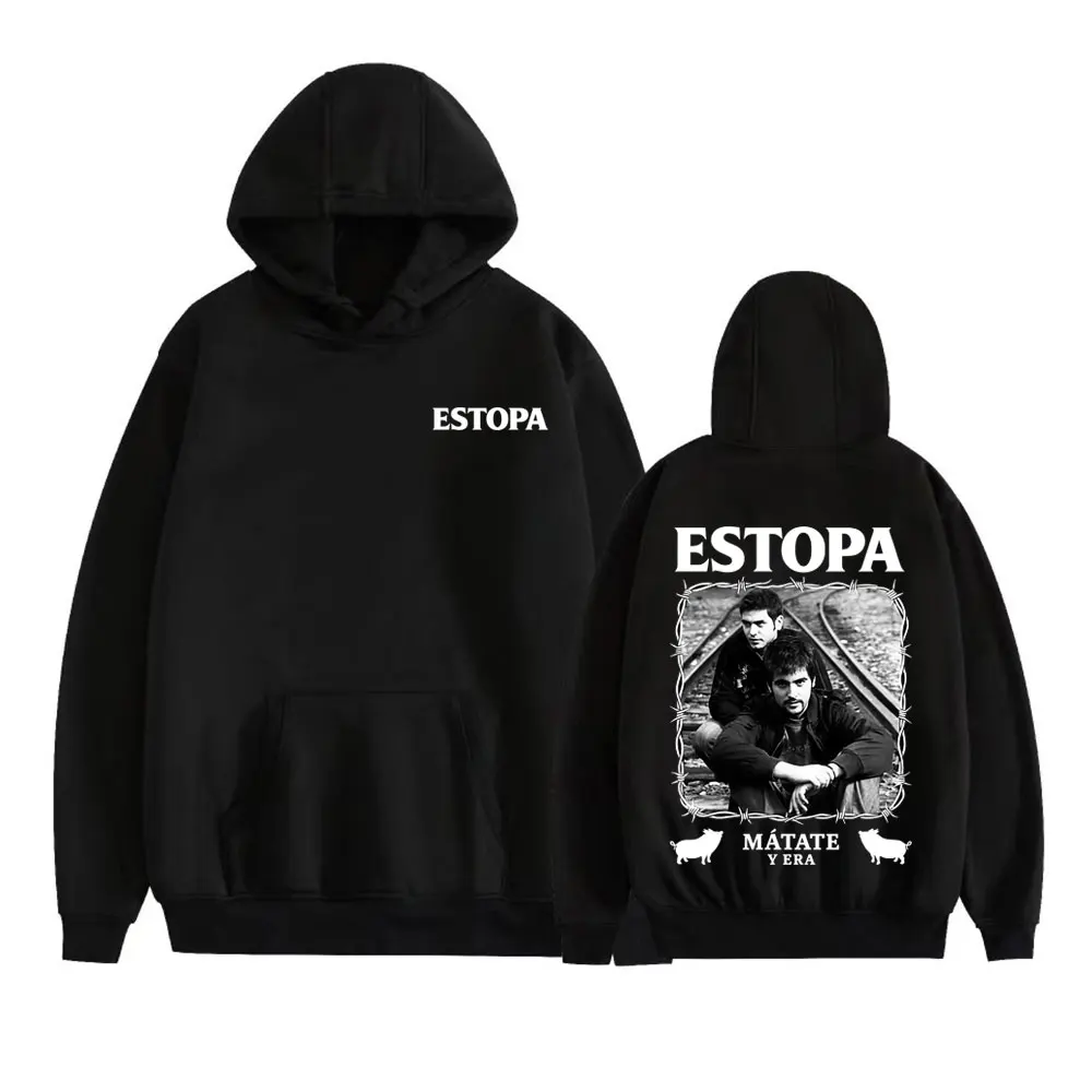 

Худи для мужчин и женщин с принтом Rapper Estopa Matate Y Era Album Tour, модная толстовка в стиле хип-хоп Харадзюку, флисовая толстовка с длинными рукавами, уличная одежда