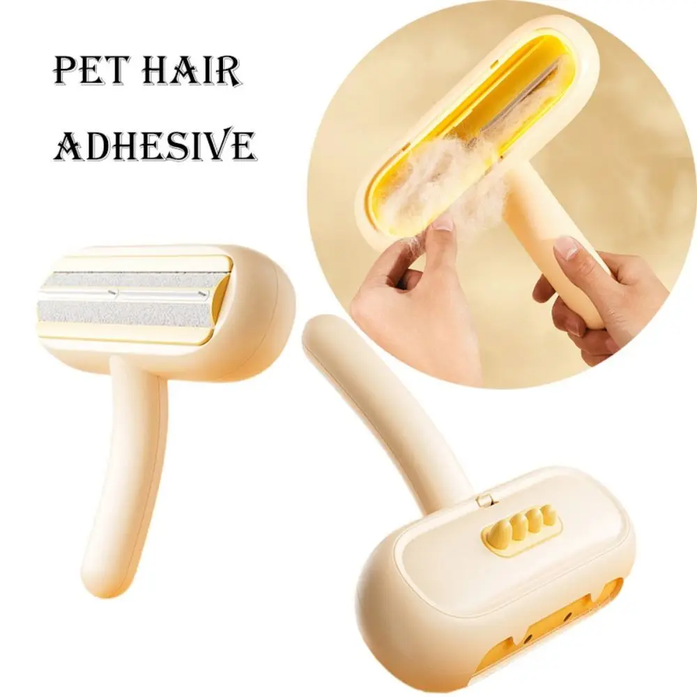 

Reusable Pet Hair Remover Non-slip Handle Electrostatic Adsorption Cats Fur Clean Brush Efficient Hair storage box