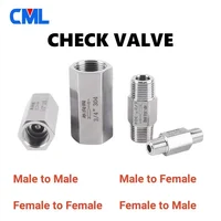 Válvula de Retención Unidireccional Hexagonal de Acero Inoxidable 304 con Rosca BSP NPT Macho y Hembra de 1/8"", 1/4"", 3/8"", 1/2"", 3/4""