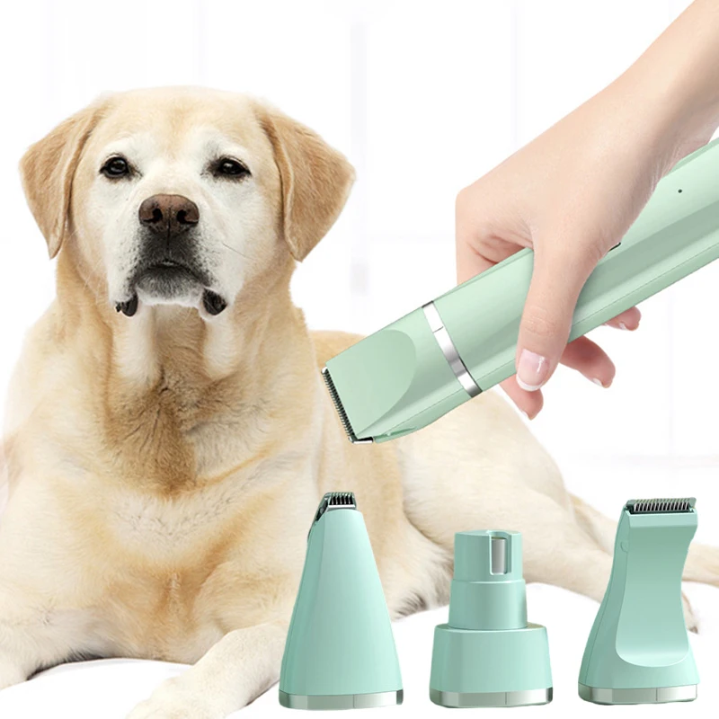

4 in 1 Professional Electric Clipper for Small Large Dogs Hair Trimmer Low-noise Pet Trimmer Shaver Set Dog Grooming Supplies