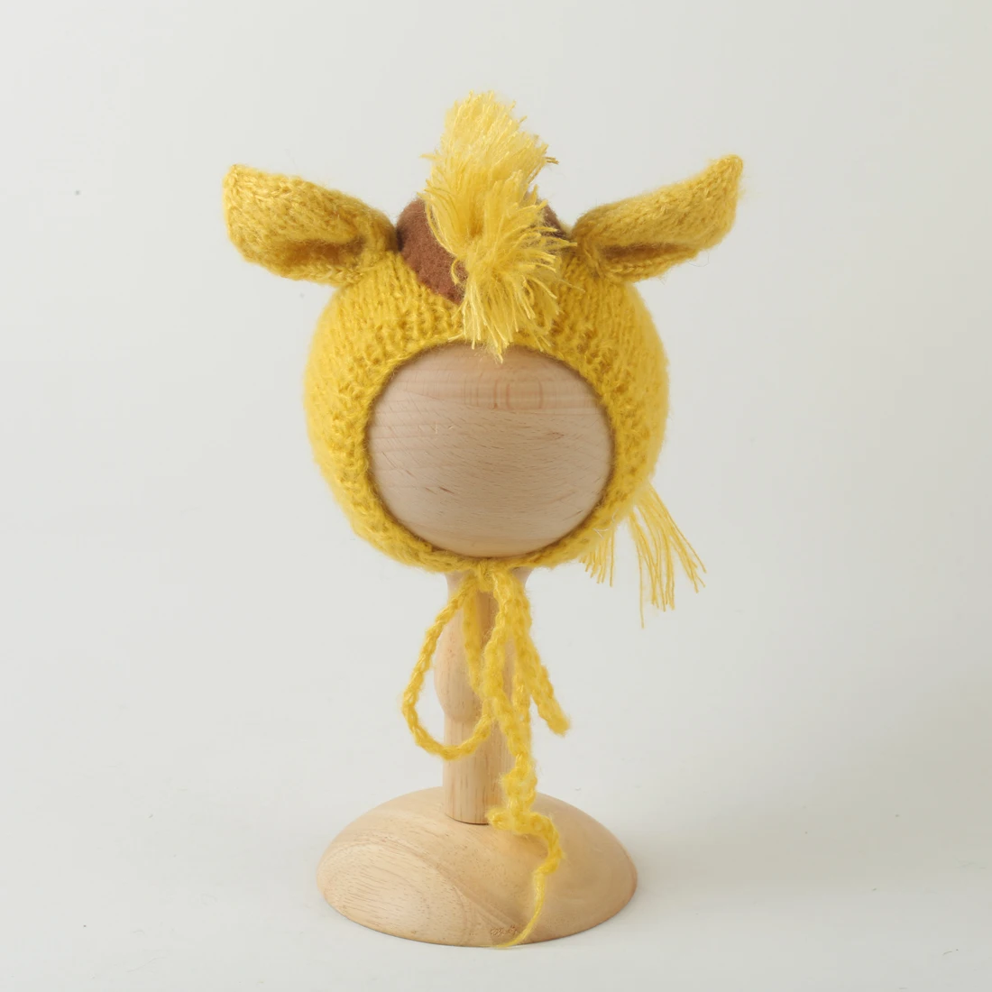 

Вязаная шапочка для новорожденных, реквизит для фотосессий, креативный головной убор в виде лошади, костюм для фотосъемки новорожденных