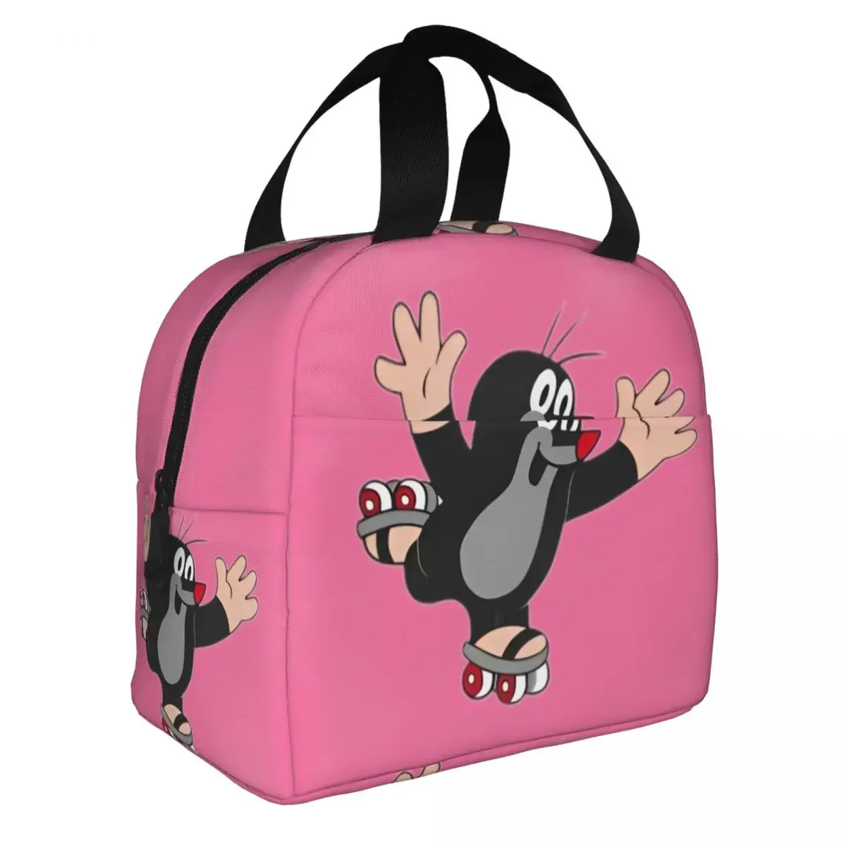 The Little Mole Insulated Lunch Bag Large Cartoon Friends Together Reusable Cooler Bag Tote Lunch Box Beach Outdoor Girl Boy