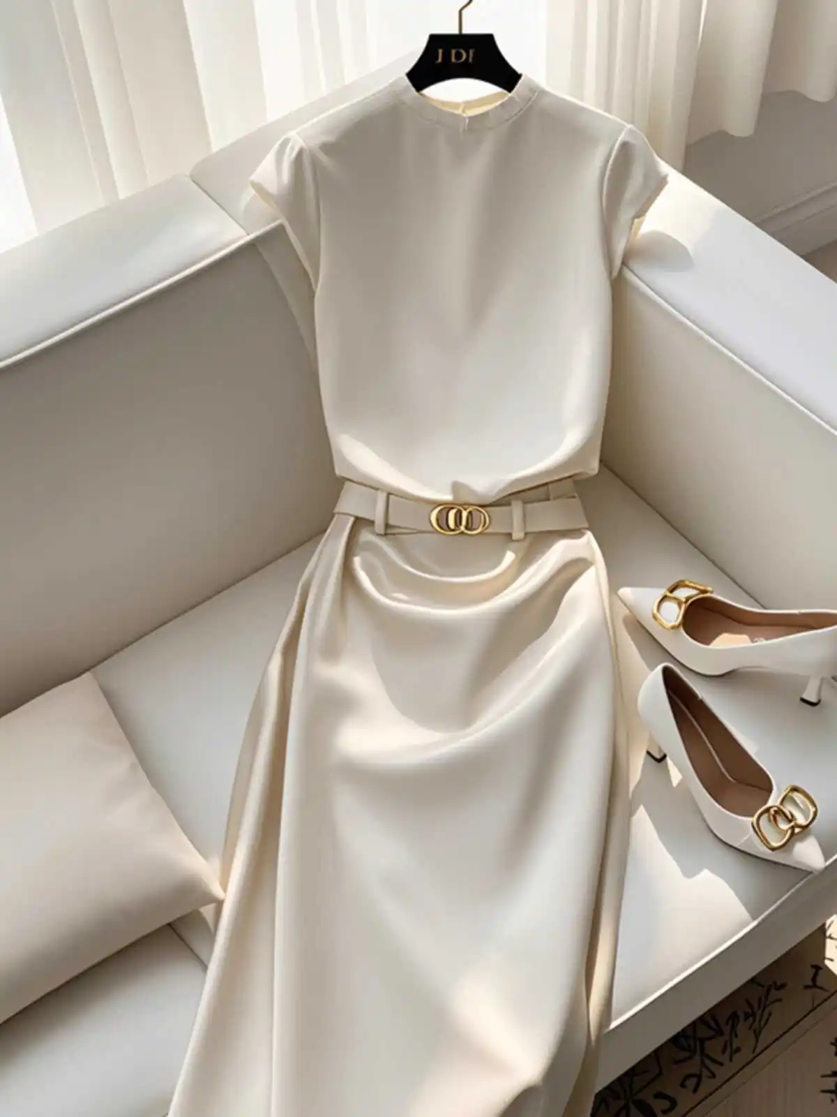 

Faionable Young-looking ort-sved irt Skirt Set Women's High-end Ele Little Fraance Sle Name Lady Outfit