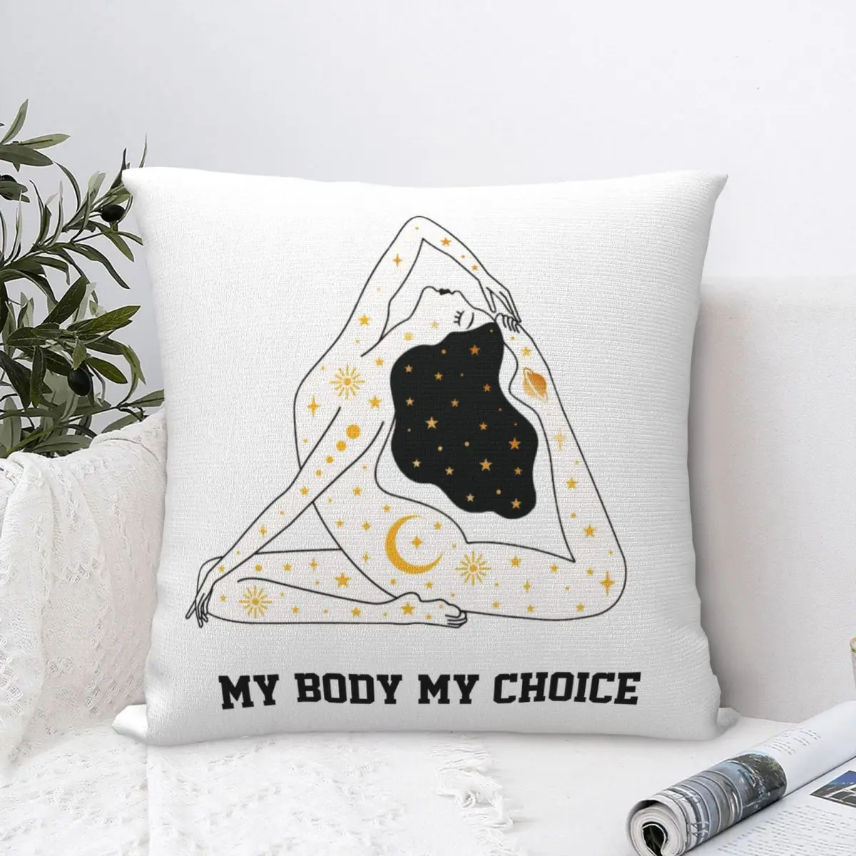 My Body My Choice Pillowcase Cushion Cover Pro Choice Shirt Woman Rights Throw Pillow Case Cover Living Room Drop Shipping