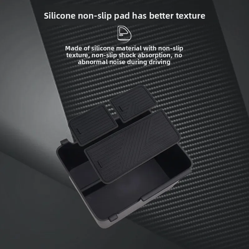 Center Console Lower Storage Box for Leapmotor B10 2025-2026 Drop-in Organizer Tray with Non-Slip Pad ABS/TPE, No Tools Required