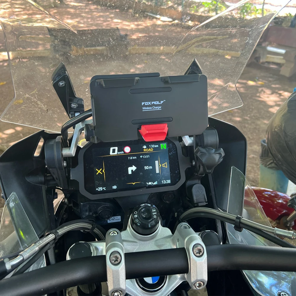 For BMW R1250GS ADV Wireless Charge Mobile Phone Navigation Bracket R 1250 GS R1250 GS Motorcycle Wireless Charging R1200GS ADV