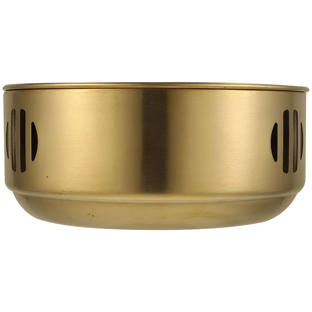 

Insulated Grill Stove 20cm Golden Round Portable Camping Outdoor Stainless Steel Pocket Burner Metal Cooking BBQ Tool