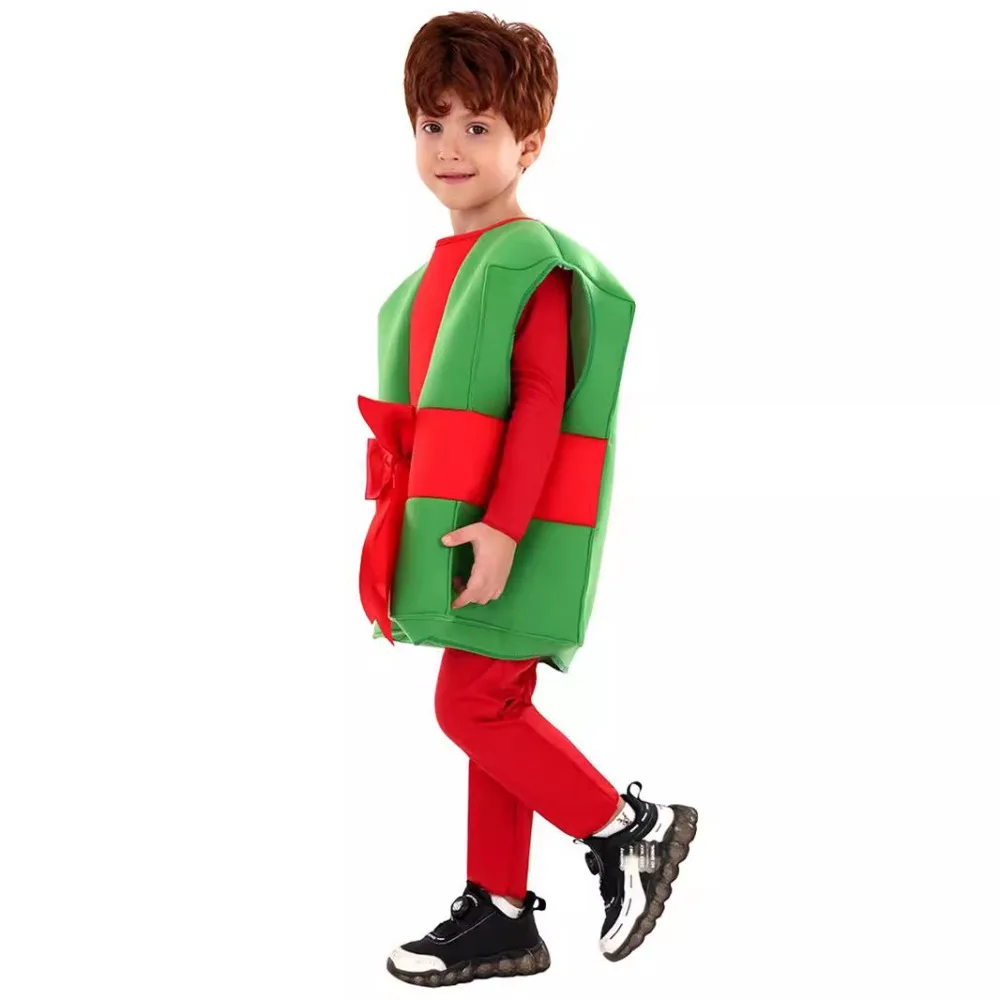 

Kids' Christmas Cosplay Gift Box Set - Party Performance Costume with Hat & Shoes Accessories