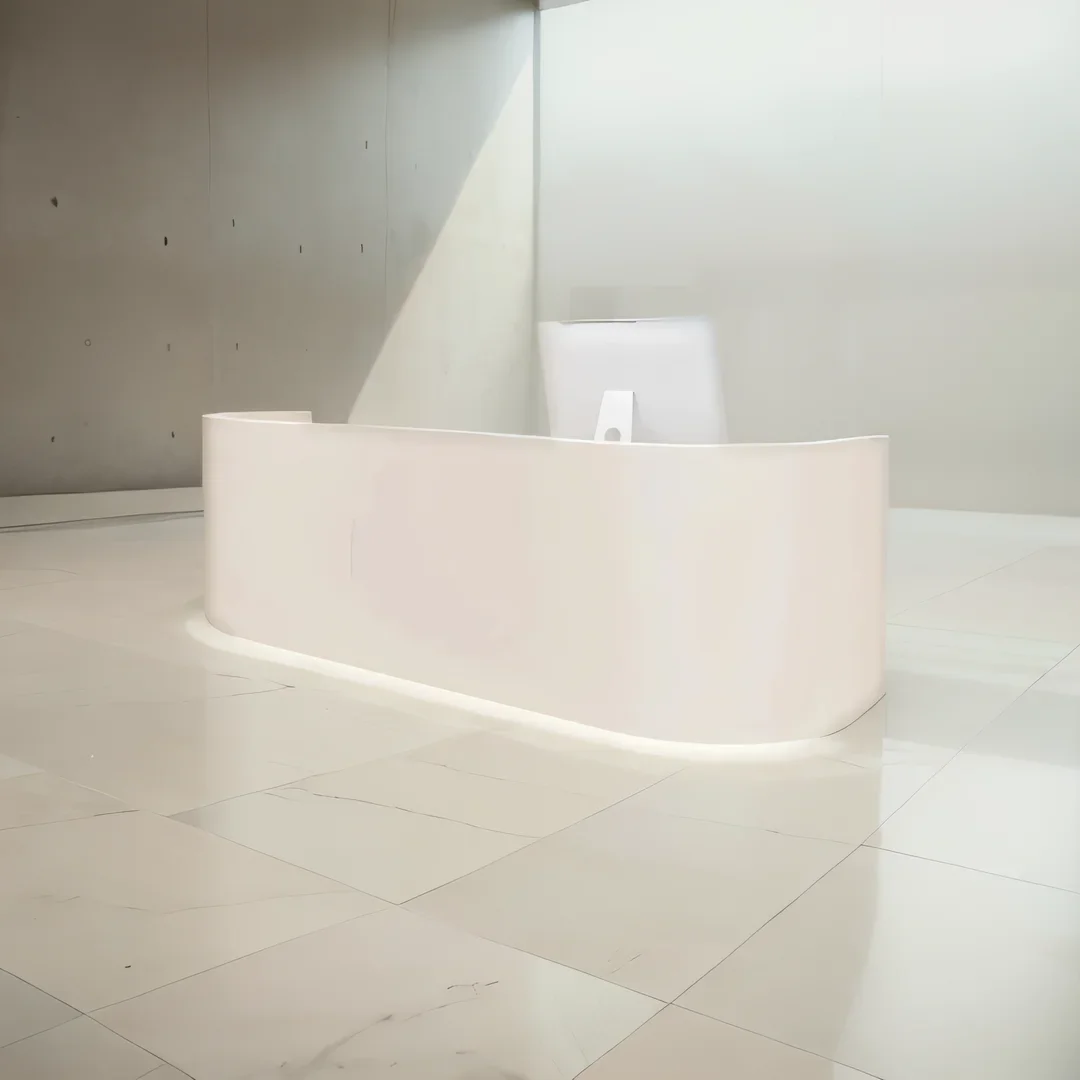 Led Cash Counter Reception Cosmetics Small Desk Receptionist Front Salon Reseption Beauty Center Retail Escritorio Bar Furniture