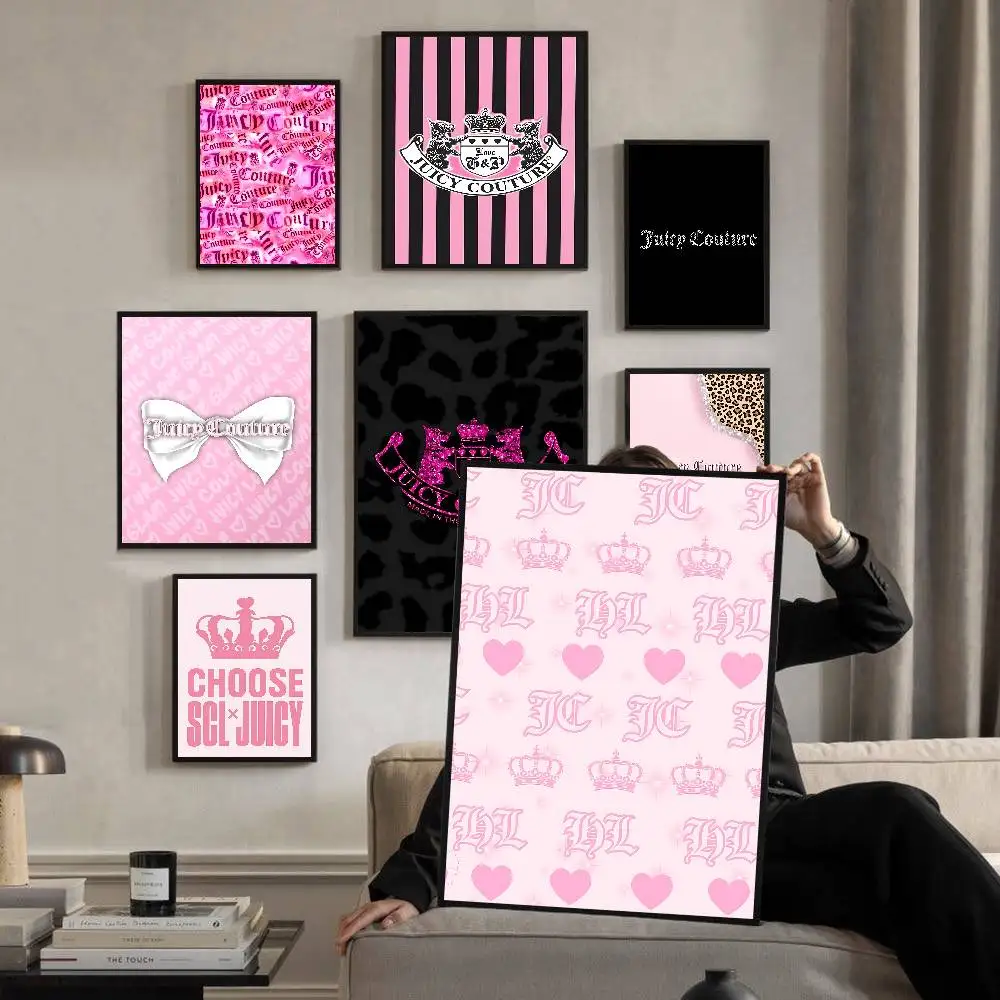 Pósteres adhesivos de película J-Juicy C-Couture, decoración Vintage para habitación, hogar, Bar, cafetería, decoración de pared de habitación