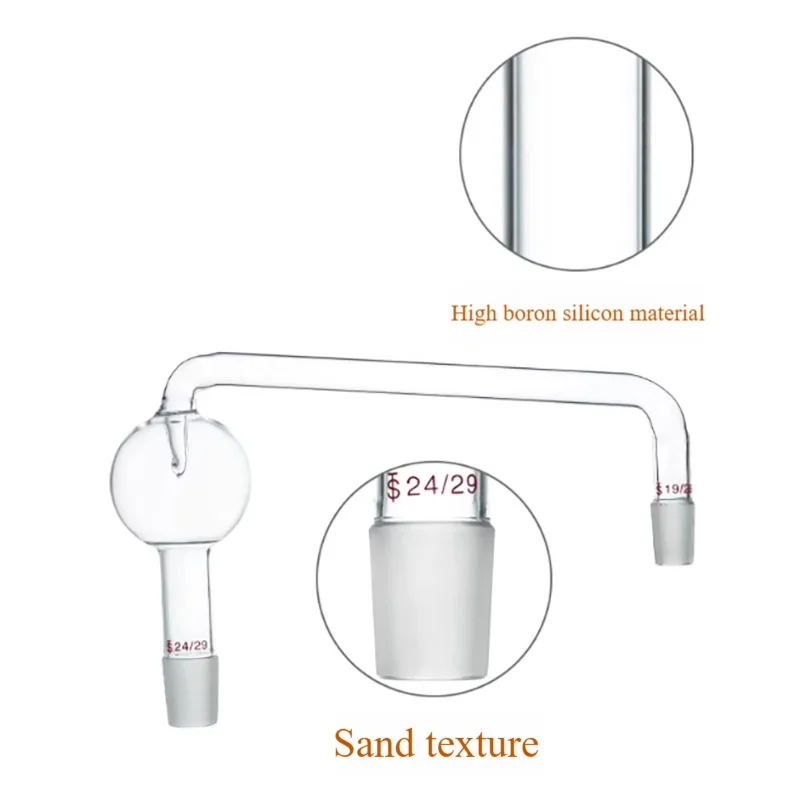 Glass nitrogen ball diameter 24# side port 19# ammonia nitrogen distillation device glass nitrogen ball