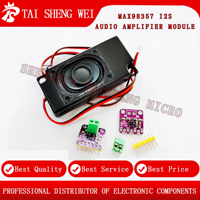 

1PCS New MAX98357 I2S 3W Class D Amplifier Breakout DAC Decoder Module Filterless Audio Board for Raspberry Pi ESP32 Max98357
