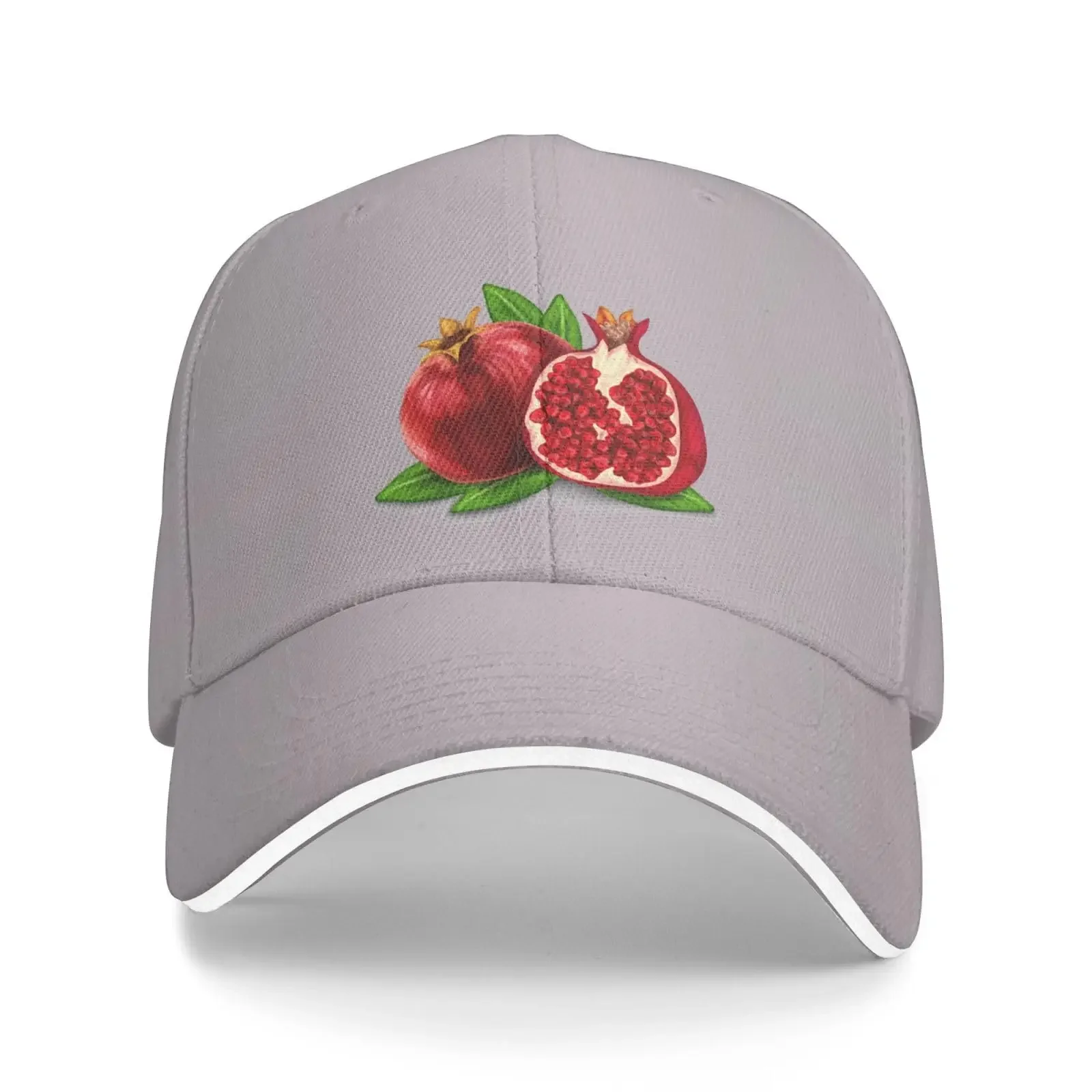 Pomegranate Trucker Baseball Cap for Men Women Sandwich Duck Tongue Hat Spring Summer Unisex Fashion Sports Outdoor Travel Daily