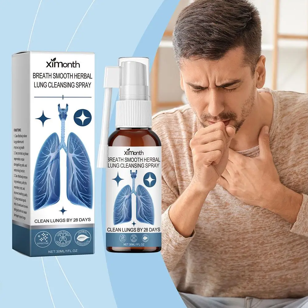 Herbal Lung Cleanse Mist Powerful Lung Support Spray Herbal & Breathe Health Care Mist Herbal Cleanse Cleanse Lung 30ml
