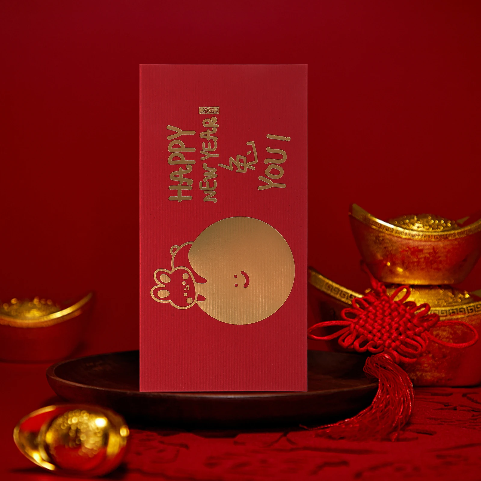 

6pcs Red Envelopes Chinese Style New Year Money Packets Cartoon Rabbit Patterns Decorative Premium Paper Sturdy