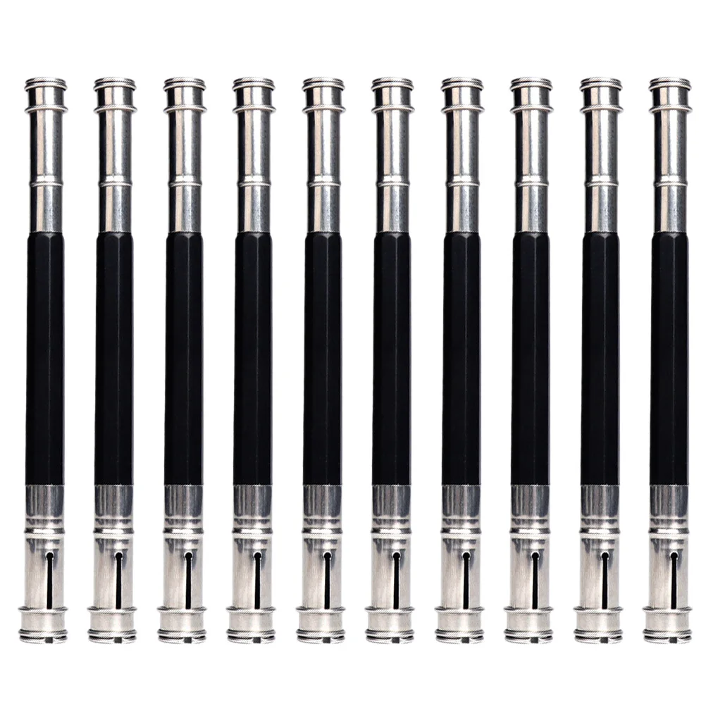 

10Pcs Pencil Lengthener Stainless Steel Metal Extender Double Ended Holder Student Stationery Office Supplies School Art