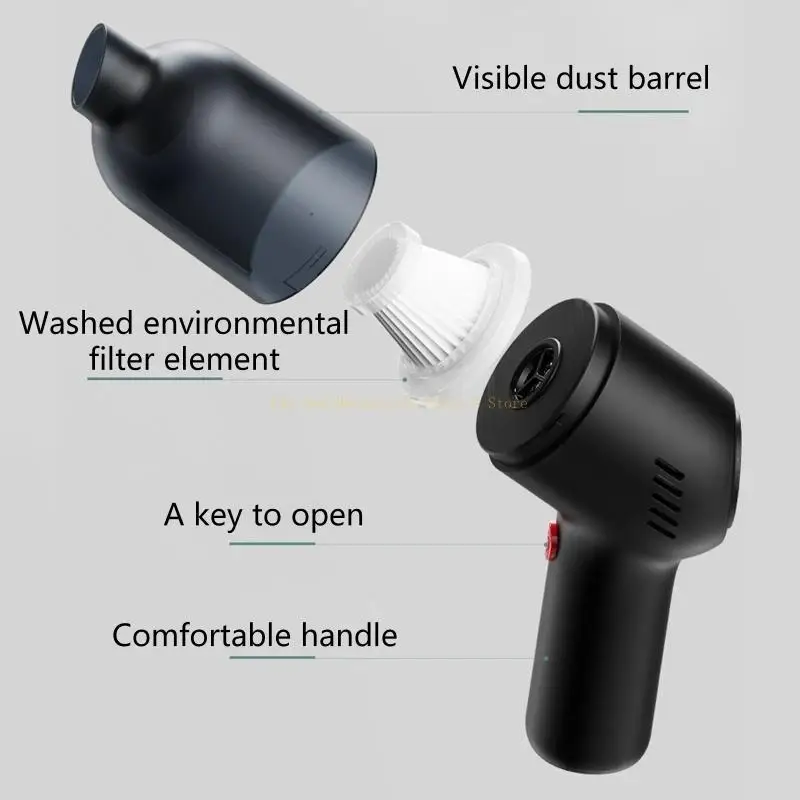 

Handheld Vacuum Cleaner Car Detailing Cleaning Tools 120W Home Wireless Vacuum