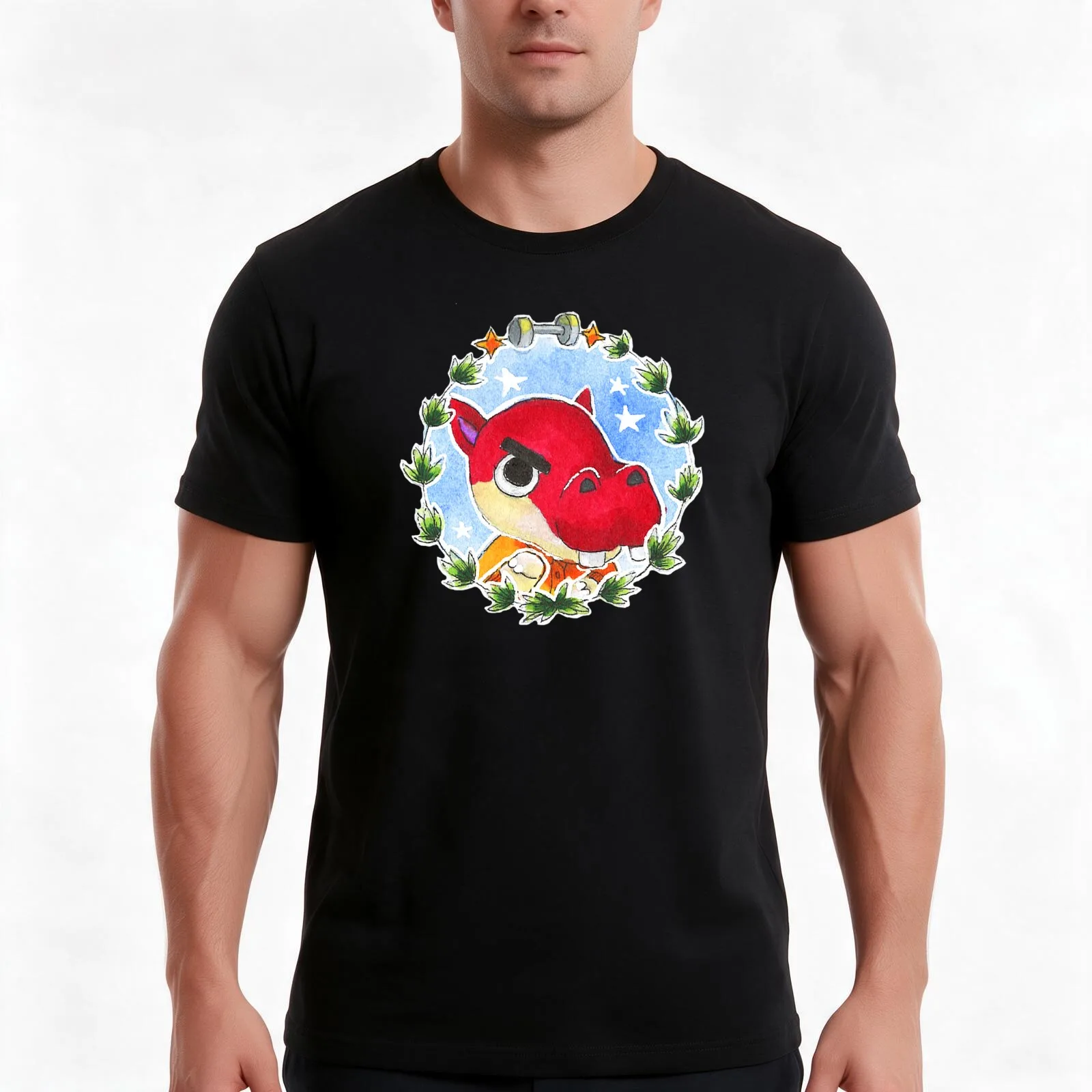 Biff T-Shirt, Summer Casual Cotton Tee, Oversized Streetwear Tops, Vintage Graphic Print, Loose Fit Short Sleeve, 100% Cotton