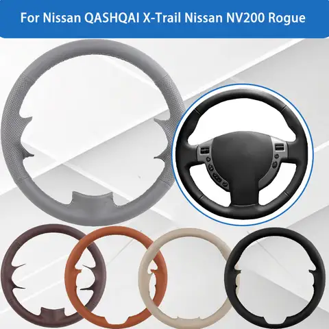 Custom Artificial Leather Car Steering Wheel Cover For Nissan QASHQAI X-Trail Nissan NV200 Rogue OEM Automotive Grip Anti Slip