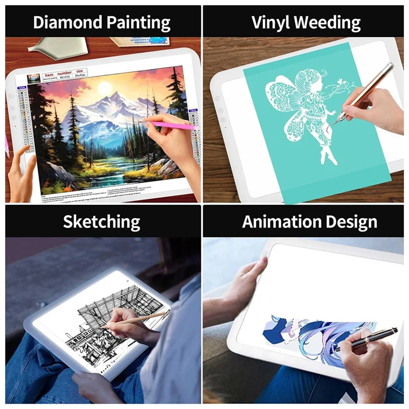 

A01F-Супер яркий световой коврик А4 с батареей емкостью 3500 мАч для прополки винила, 6-уровневое затемнение, световой стол с 3 цветовыми температурами