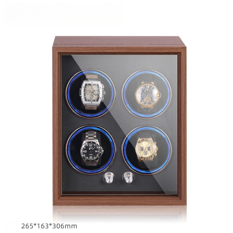 Customized LOGO Mechanical Watch winder Home Watch Automatic Winding Vertical Swinging Form Table Rotating Chain Storage Box