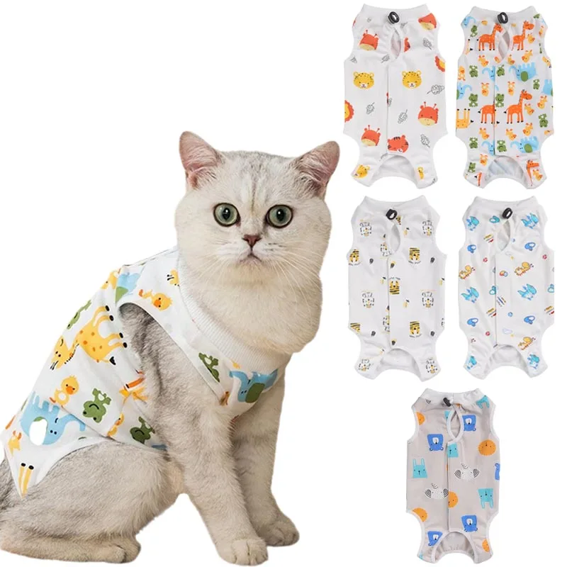 Pet Anti-licking Sterilization Clothes for Small Dogs Cats Surgery Suit  Weaning Breathable Puppy Anti-scratch Body Strap Vest