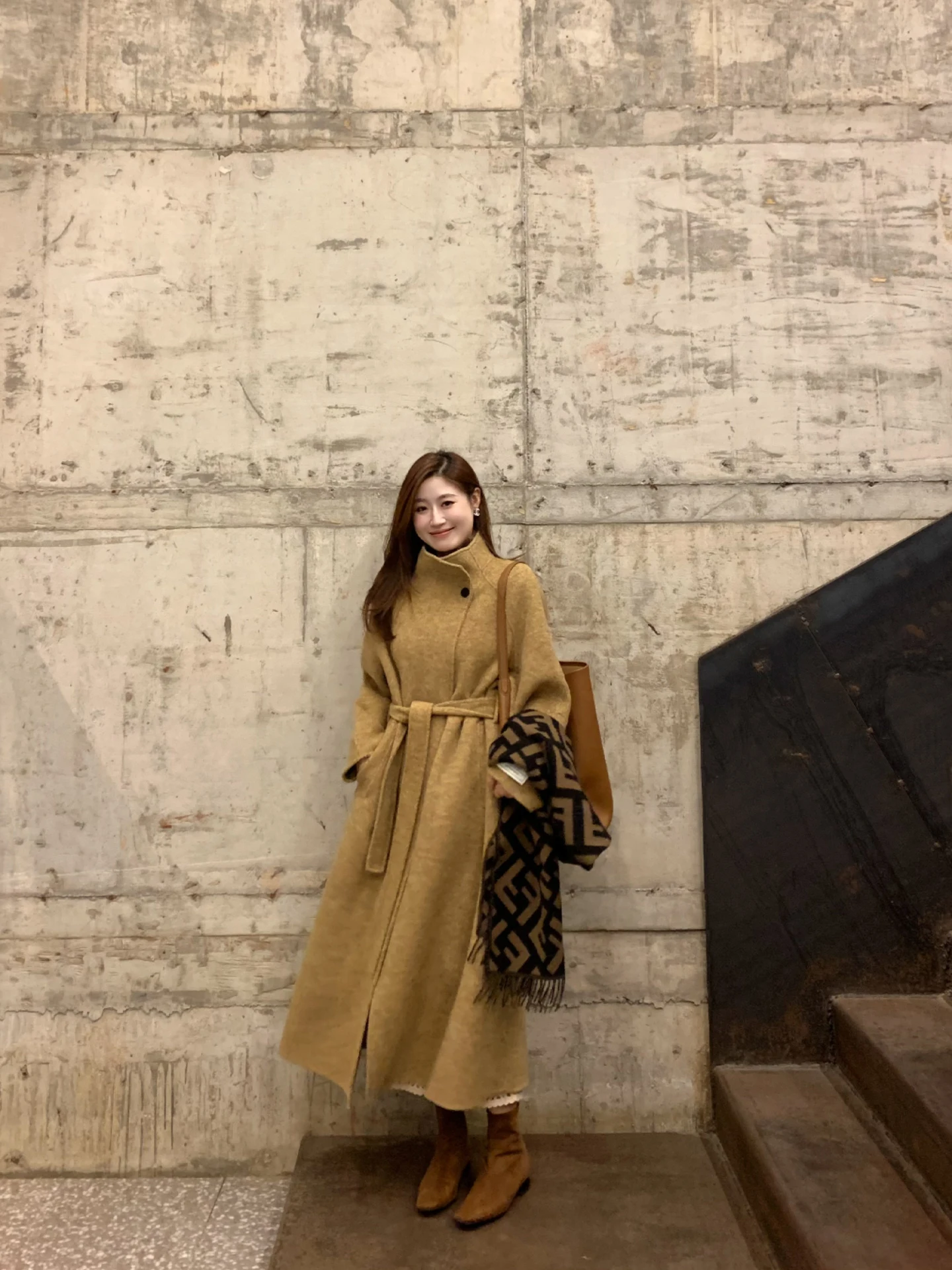 

Женское зимнее двустороннее шерстяное пальто One Muse's Words в корейском стиле, универсальное, приталенное, длинное, верхняя одежда