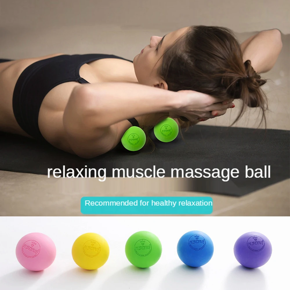 Massage Ball 6.3cm Fascia Ball Lacrosse Ball Yoga Muscle Relaxation Pain Relief Portable Physiotherapy Ball Jaw Exerciser Ball