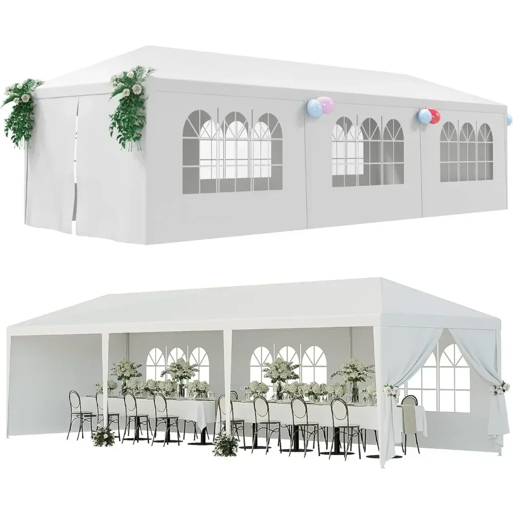 

10'x30' Outdoor Canopy Tent,Patio Camping Gazebo Shelter Pavilion fot Cater Party Wedding BBQ Events Tent w/Removable Sidewalls