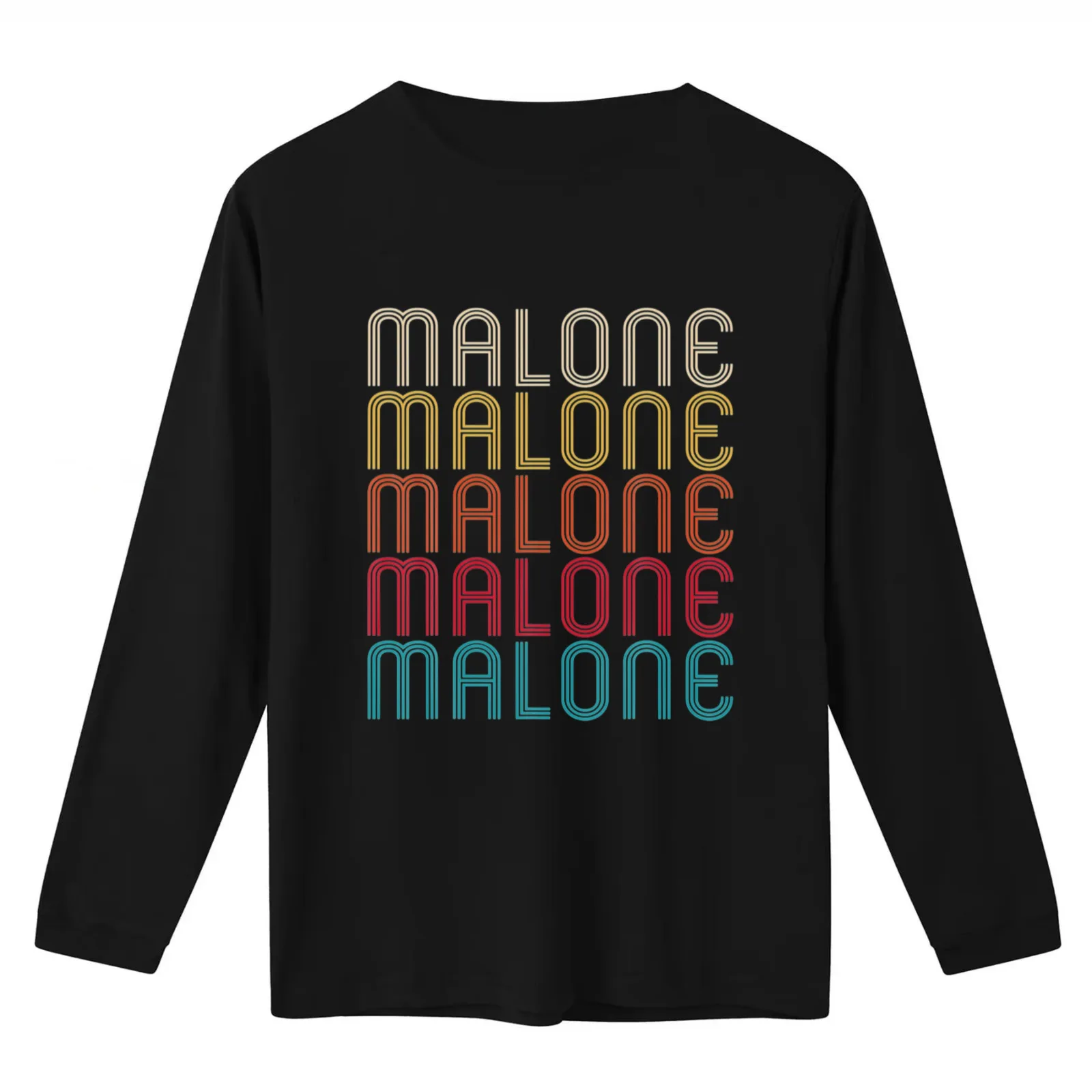 Malone Retro Vintage Style Name T-Shirt Summer Casual Cotton Tee Oversized Streetwear Tops Vintage Graphic Print 100% Cotton