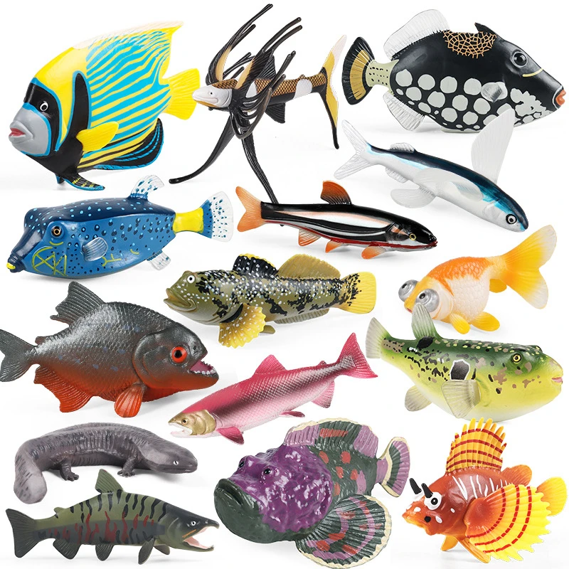 Simulation Ocean Marine Animal Figurine Model Globefish Coral Octopu Squid Stingray Sea Life Action Figure Collecta Toy Kid Gift