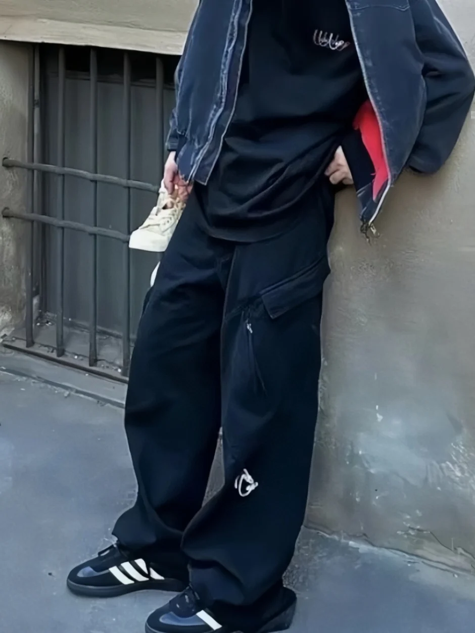 

Мужские повседневные модные брюки-карго из плотного денима с эффектом потертости в американском камуфляжном стиле для молодежи