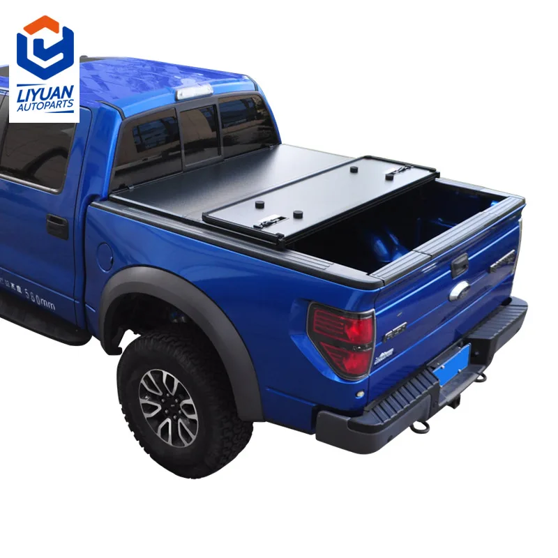 LIYUAN Factory Folding Truck Bed Cover Hard Tri Fold Tonneau Cover For Gladiator JT 2021