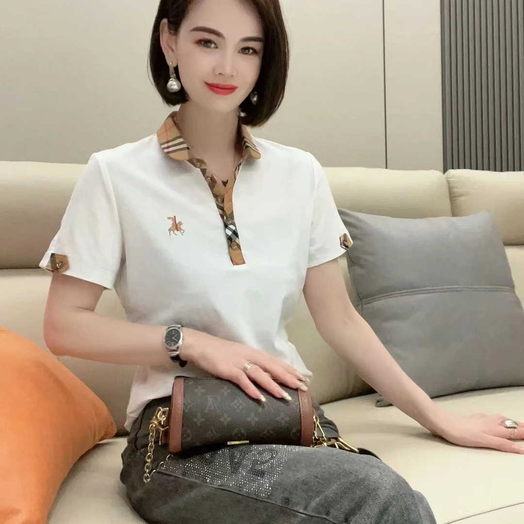 

명품골프웨어여성 Women Golf Wear 2024 Summer New Polo Golf Top Fashion Embroidery Luxury T-shirt Korean Golf Clothing Women's Golf Tee